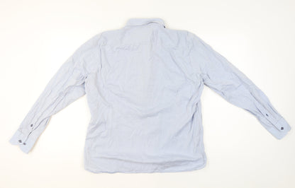 Mens UK Collar Size XL Marco Capelli Smart Blue  Dress Shirt