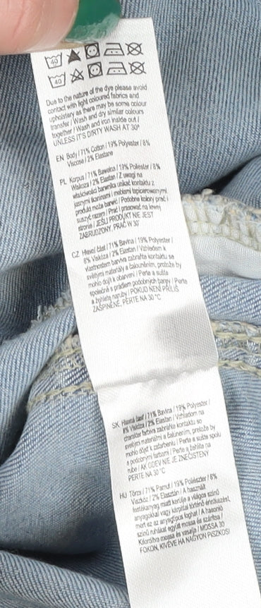 Womens UK Size 8 F&F Blue Basic Jacket