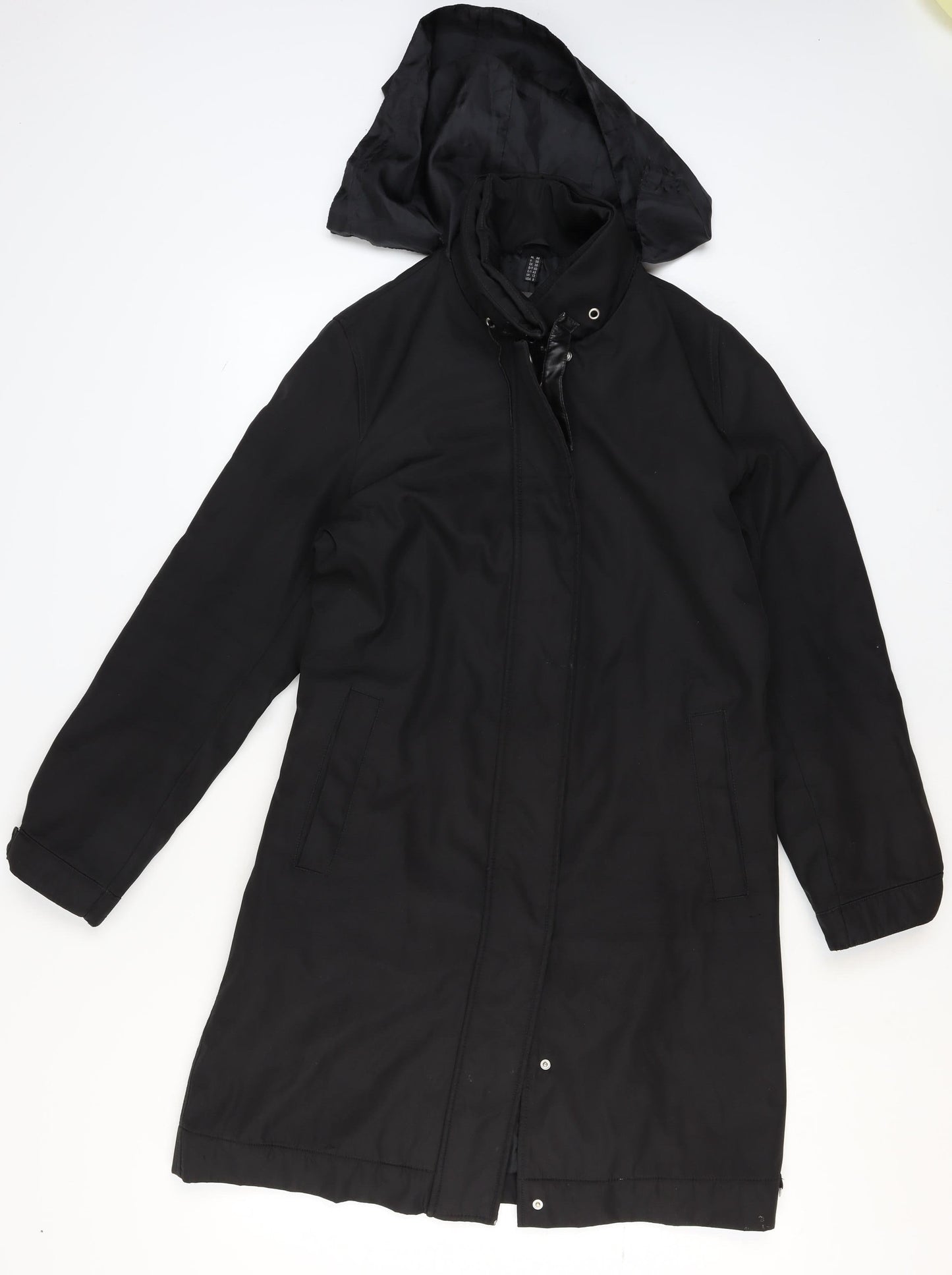 Womens UK Size 12 ReSET Black Rain Coat