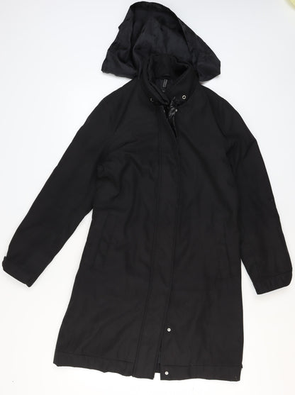 Womens UK Size 12 ReSET Black Rain Coat