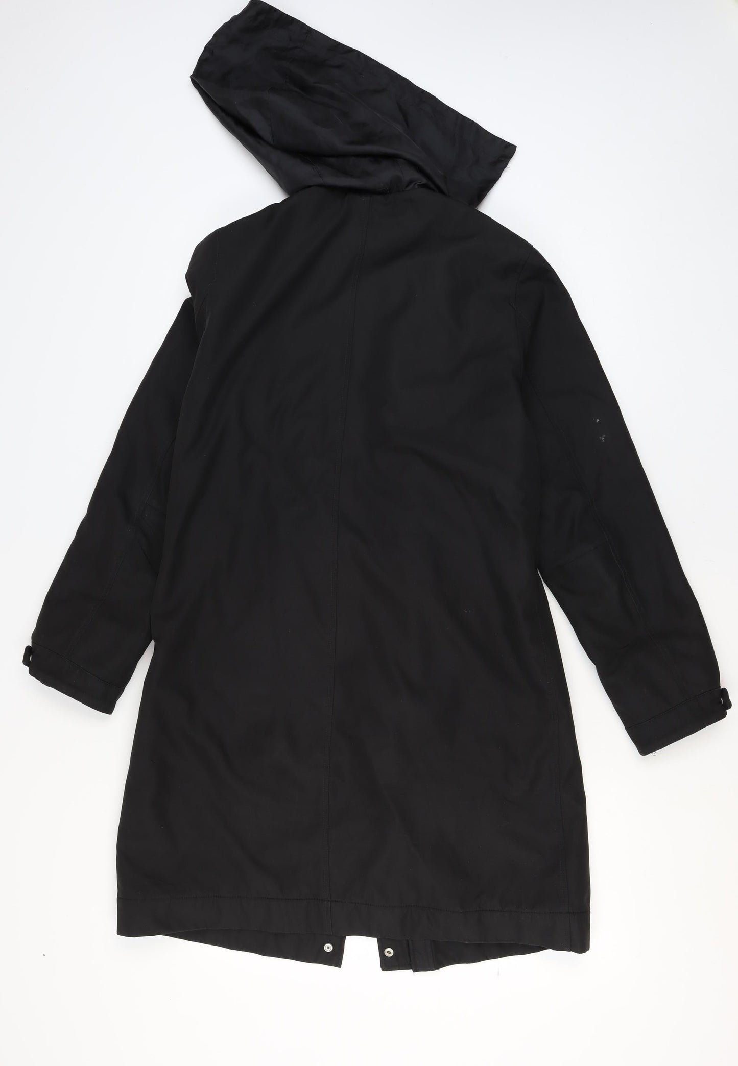Womens UK Size 12 ReSET Black Rain Coat