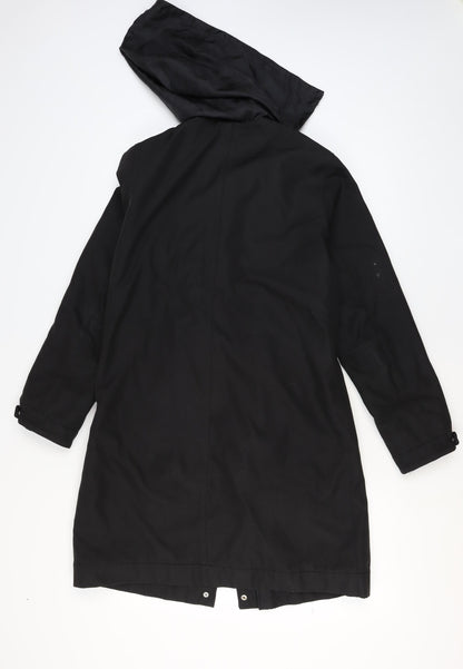 Womens UK Size 12 ReSET Black Rain Coat