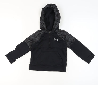 Boys UK Size 3-4 Years Under armour Black Pullover Hoodie