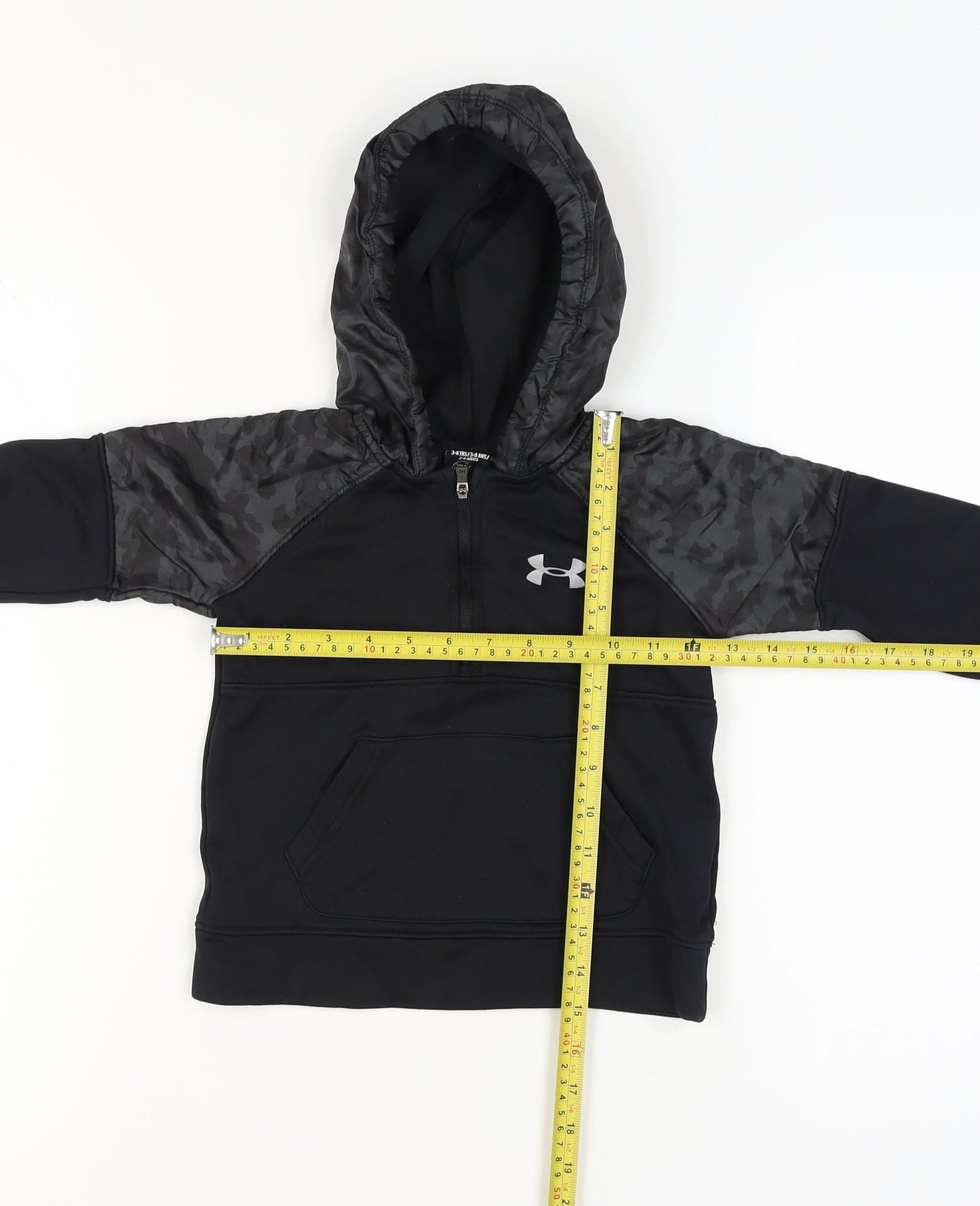 Boys UK Size 3-4 Years Under armour Black Pullover Hoodie