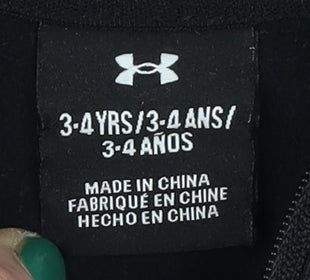 Boys UK Size 3-4 Years Under armour Black Pullover Hoodie