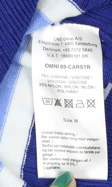 Womens UK Size M Peppercorn Blue Cardigan Jumper