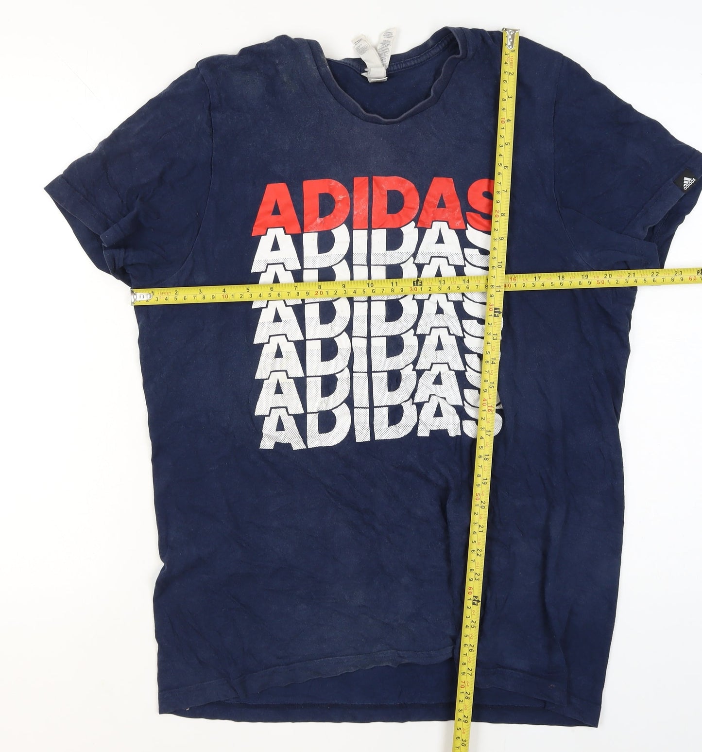 Mens UK Size L adidas Blue  T-Shirt