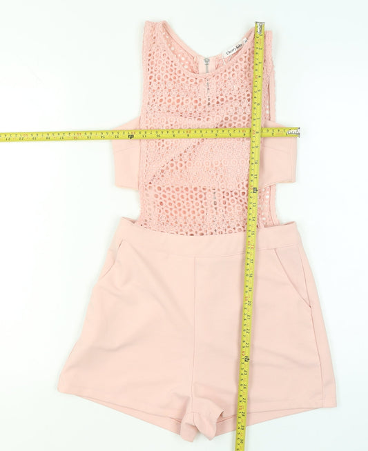 Womens UK Size M Cherry Koko One-Piece Pink Playsuit