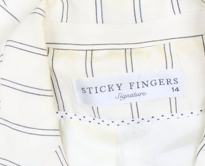 Womens UK Size 14 Sticky Fingers Regular Ivory Blazer