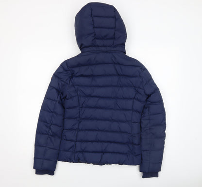 Womens UK Size XS Hilfiger Denim Blue Puffer Jacket