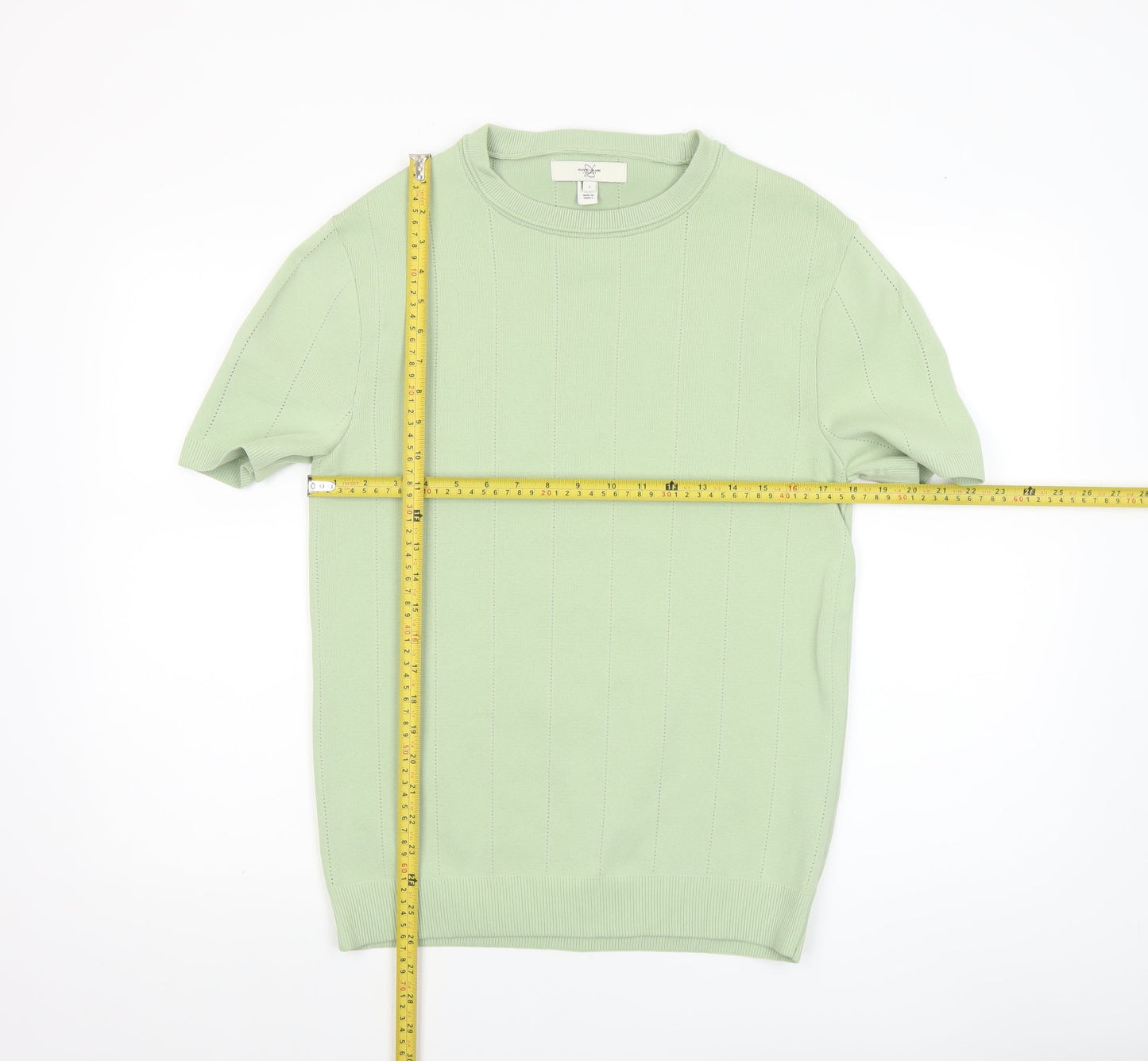 Mens UK Size L River Island Green Pullover Jumper