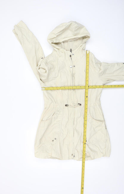 Womens UK Size 10 New Look Beige Parka Coat