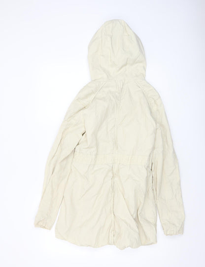 Womens UK Size 10 New Look Beige Parka Coat