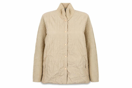 Womens UK Size L Damart Beige Quilted Coat