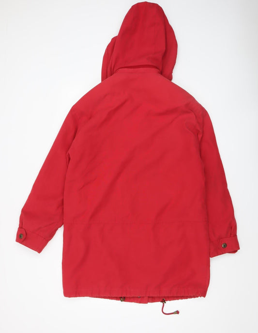Womens UK Size M Dannimac Red Parka Coat