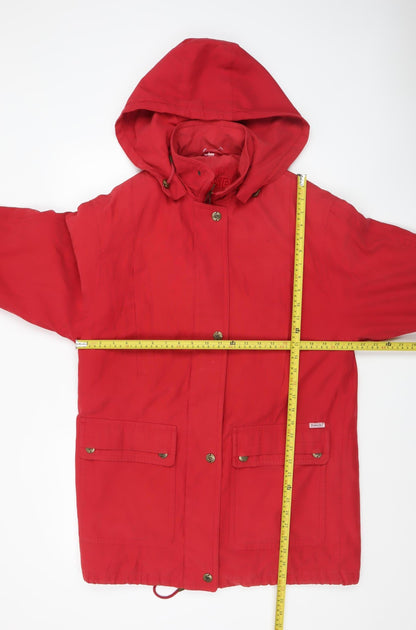 Womens UK Size M Dannimac Red Parka Coat