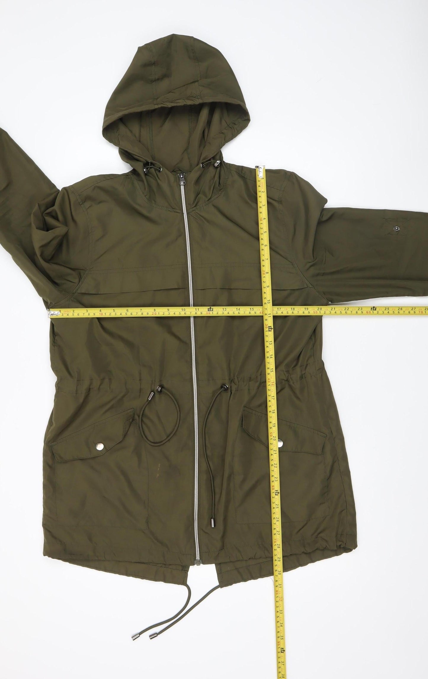Womens UK Size S Primark Green Parka Coat
