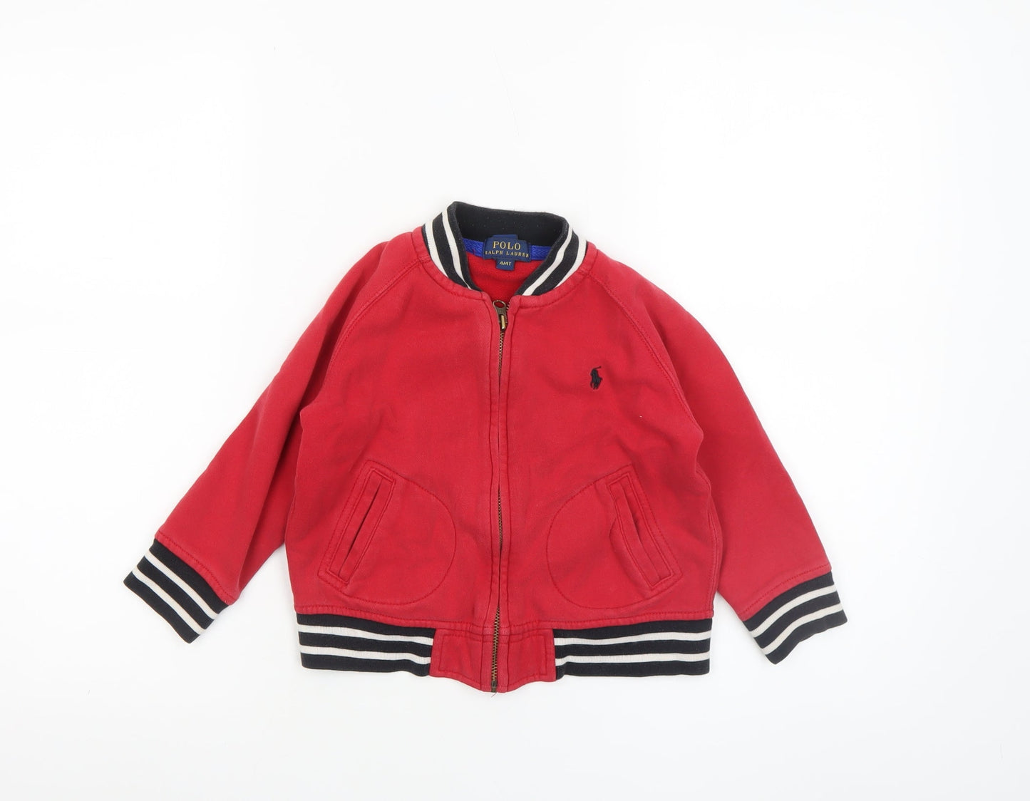 Boys UK Size 4 Years Ralph Lauren Red Bomber Jacket