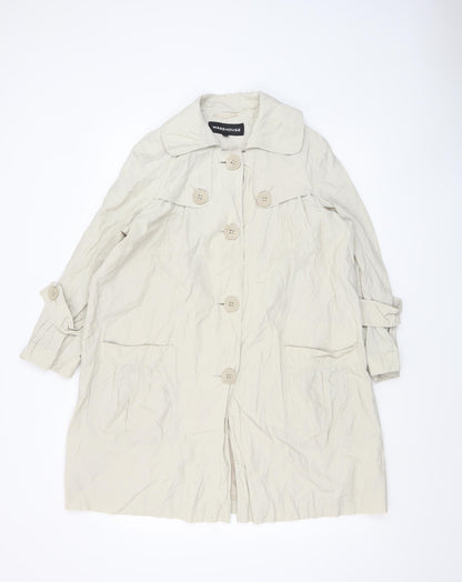 Womens UK Size 12 Warehouse Beige Trench Coat