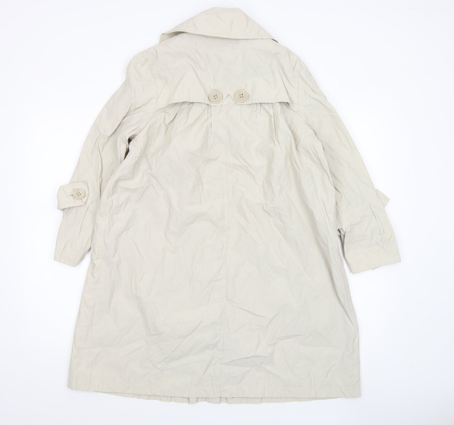 Womens UK Size 12 Warehouse Beige Trench Coat