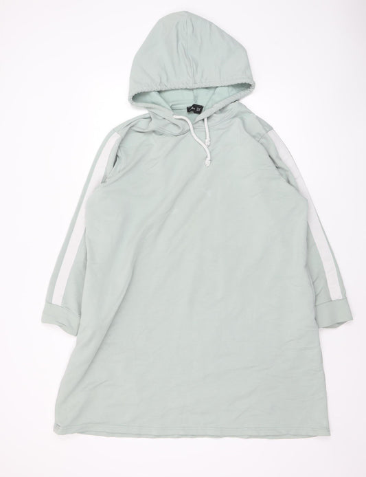 Womens UK Size 20 Alia Green Tunic Hoodie