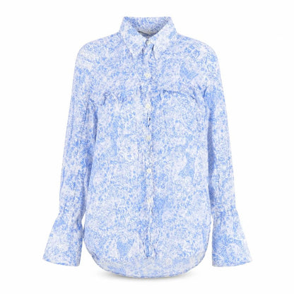 Womens UK Size 8 Zara Blue Tunic Blouse