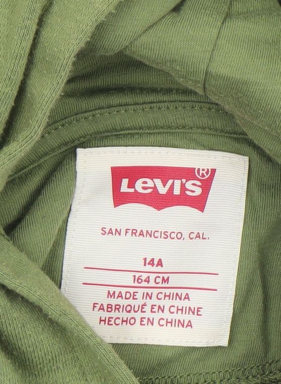 Boys UK Size 14 Years Levi's Green Pullover Hoodie