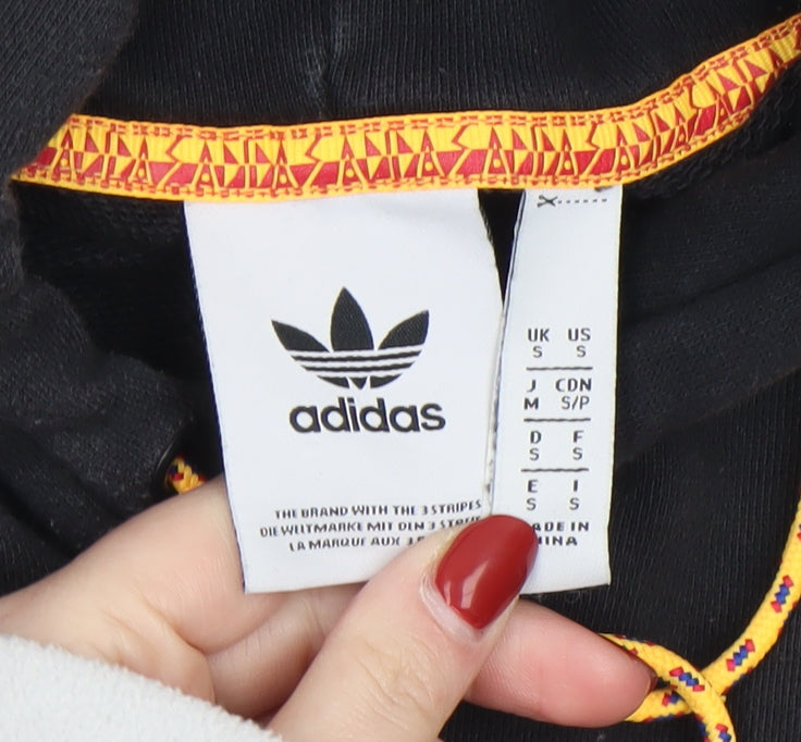 Mens UK Size S adidas Black Pullover Hoodie