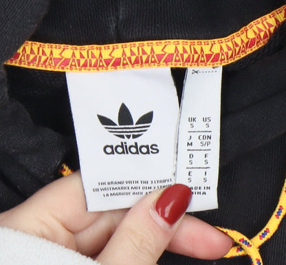 Mens UK Size S adidas Black Pullover Hoodie