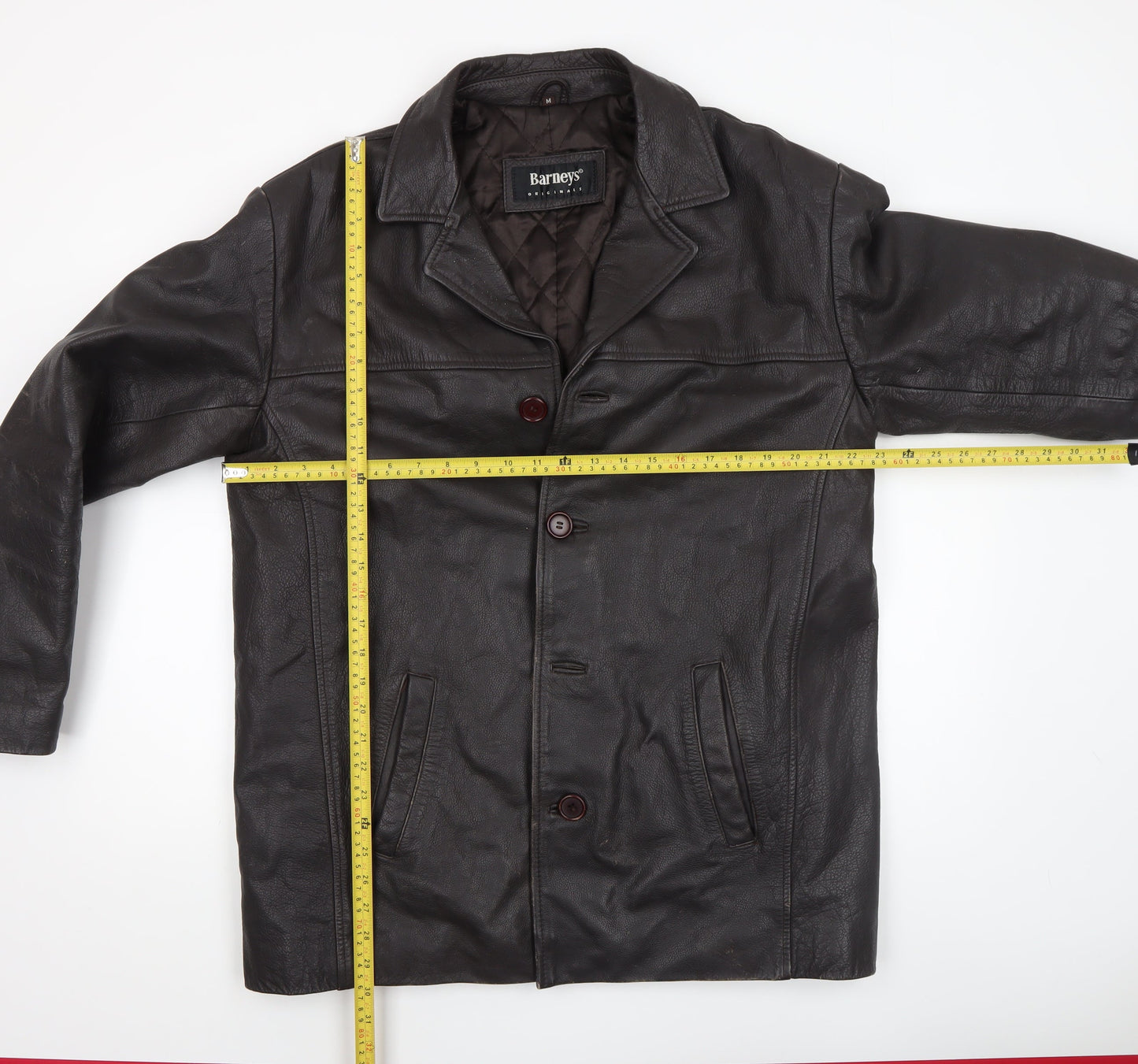 Mens UK Size M Barneys Originals Brown Overcoat