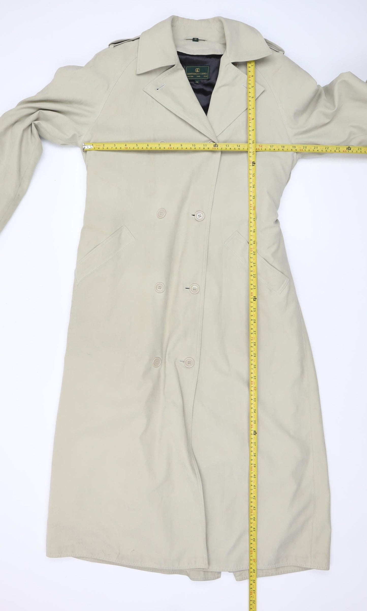 Womens UK Size 10 Gianfranco Corneli Beige Trench Coat
