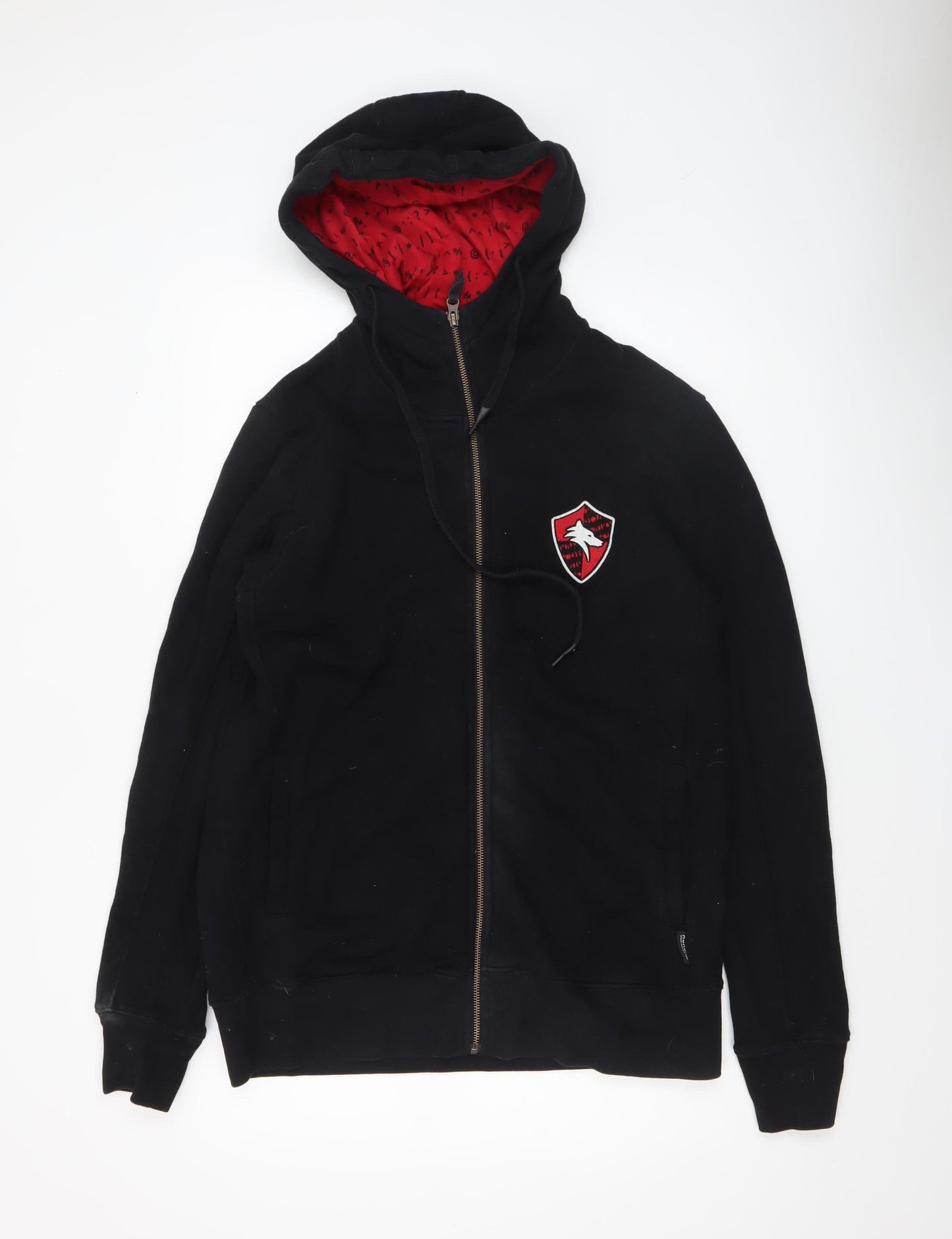 Mens UK Size M nununu Black Full Zip Hoodie