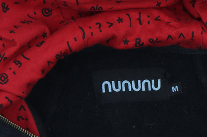 Mens UK Size M nununu Black Full Zip Hoodie