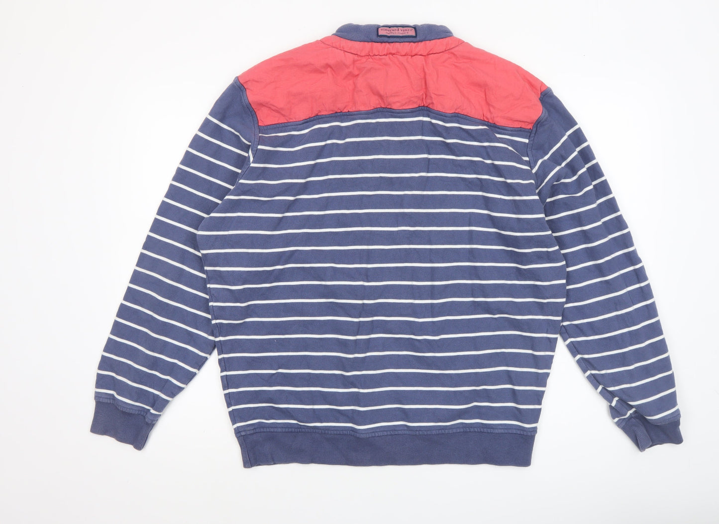 Mens UK Size M Vineyard Vines Blue 1/2 Zip Sweatshirt