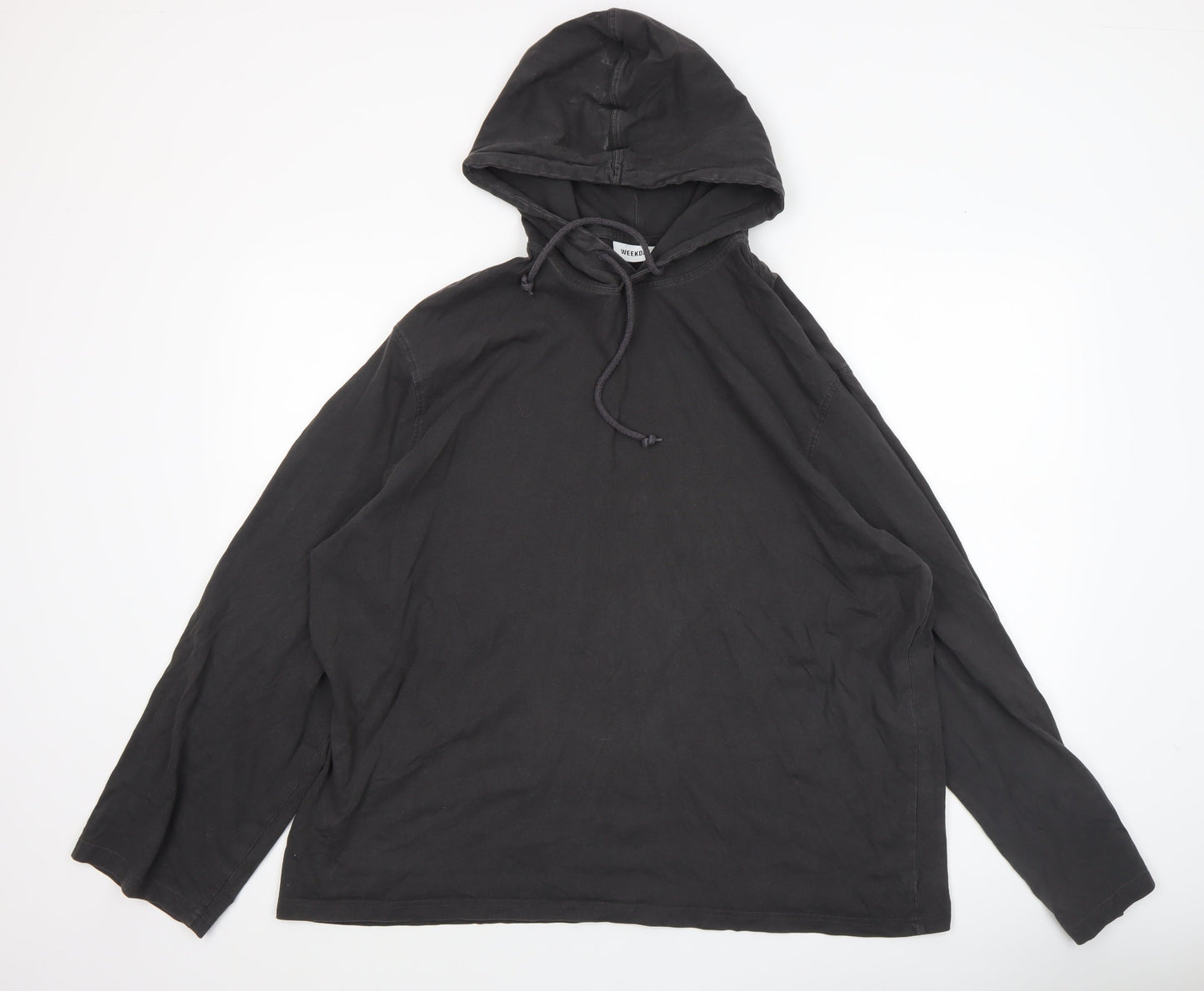Womens UK Size L Weekday Black Pullover Hoodie