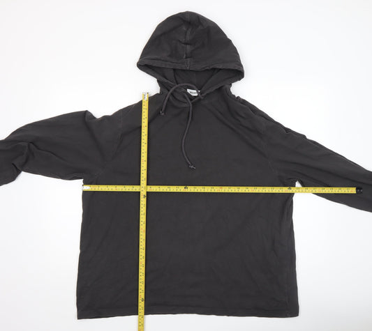 Womens UK Size L Weekday Black Pullover Hoodie