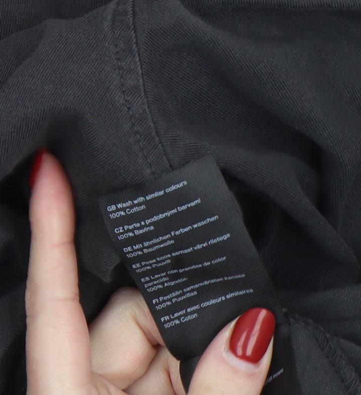 Womens UK Size L Weekday Black Pullover Hoodie