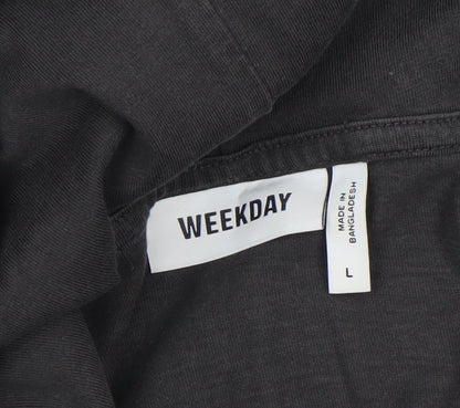 Womens UK Size L Weekday Black Pullover Hoodie