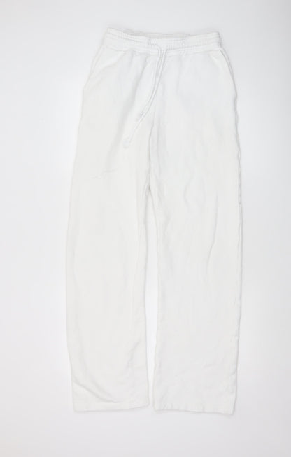 Womens UK Size S Katla Relaxed Fit Sweatpants White Trousers