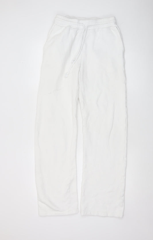 Womens UK Size S Katla Relaxed Fit Sweatpants White Trousers