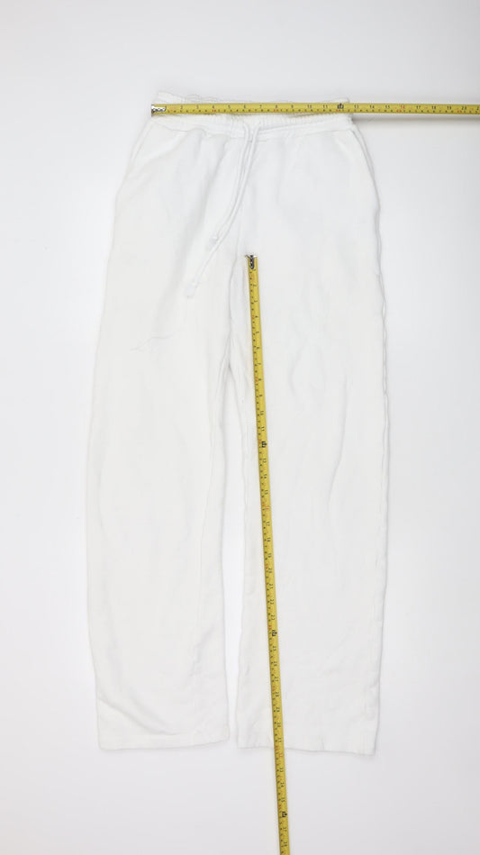 Womens UK Size S Katla Relaxed Fit Sweatpants White Trousers