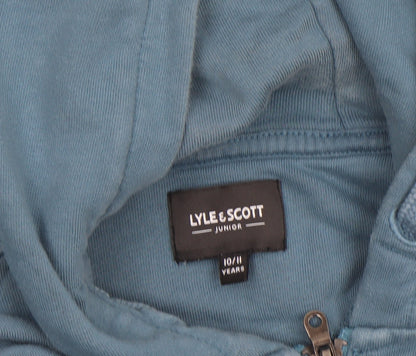 Boys UK Size 10-11 Years Lyle & Scott Blue Full Zip Hoodie