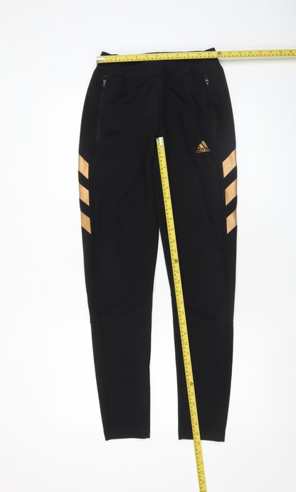 Boys UK Size 13-14 Years adidas Slim Fit Jogger Black Trousers