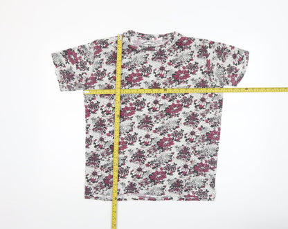 Womens UK Size 12 Pull&Bear Multicoloured Basic T-Shirt