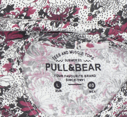Womens UK Size 12 Pull&Bear Multicoloured Basic T-Shirt