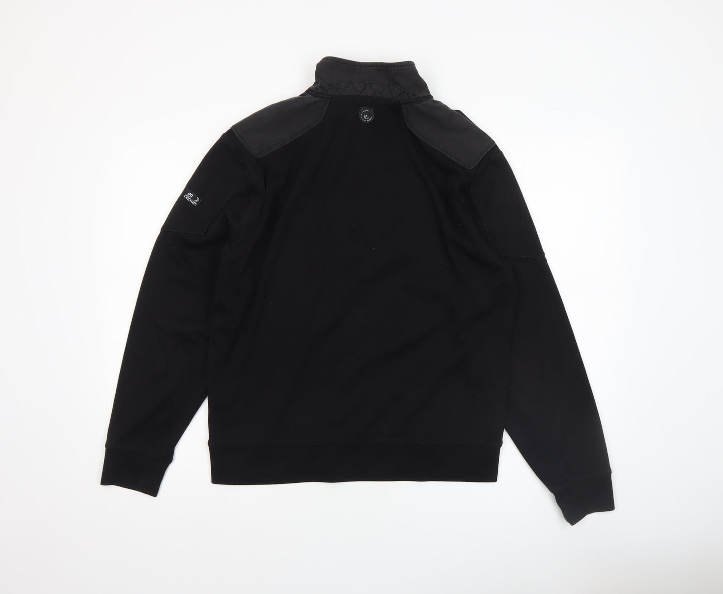 Mens UK Size M Duck and Cover Black 1/2 Zip Sweatshirt