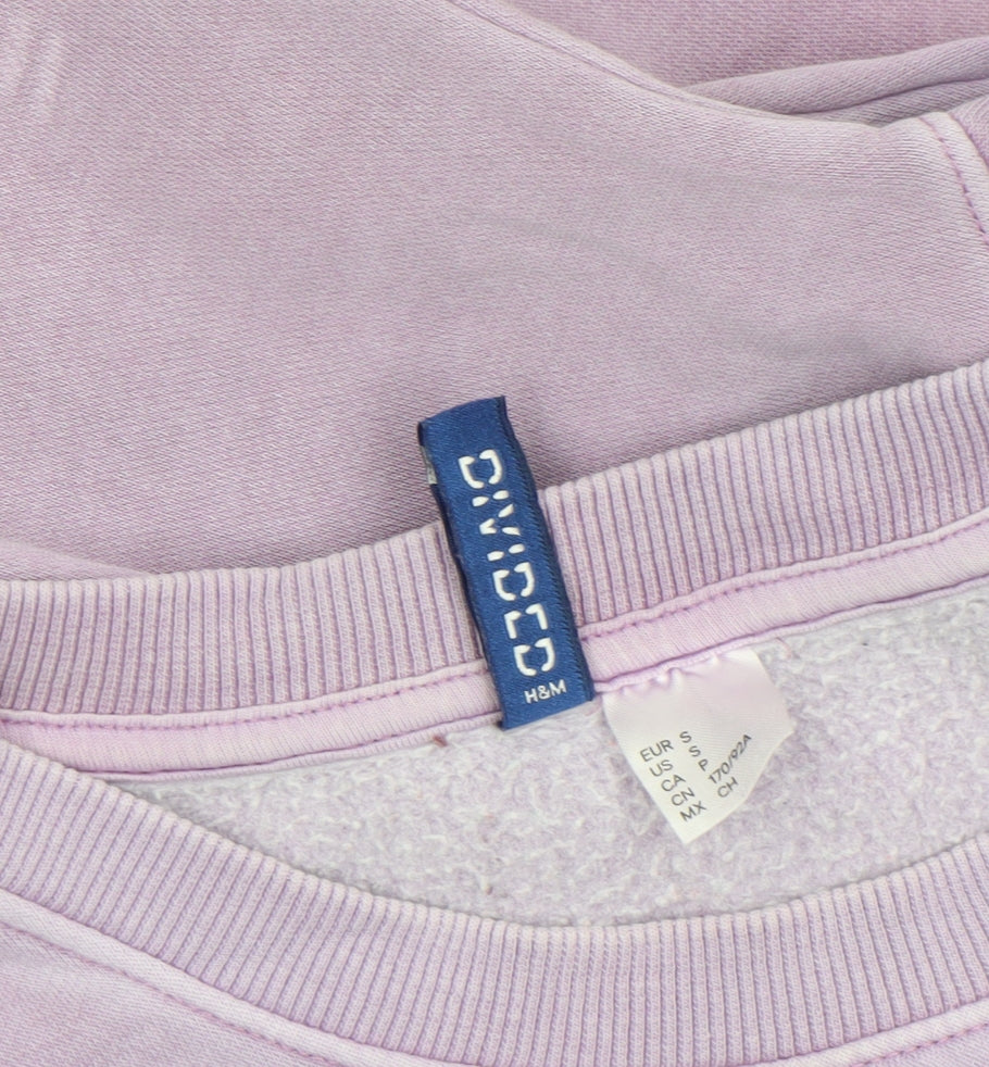 Mens UK Size S H&M Purple Pullover Sweatshirt