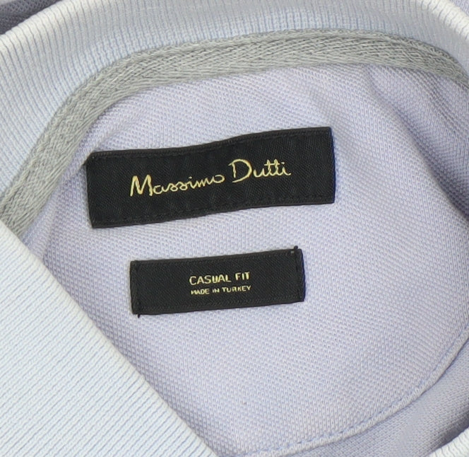 Mens UK Size M Massimo Dutti Cotton Polo Shirt