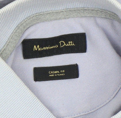 Mens UK Size M Massimo Dutti Cotton Polo Shirt