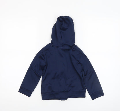Boys UK Size 2-3 Years Under armour Blue Full Zip Hoodie